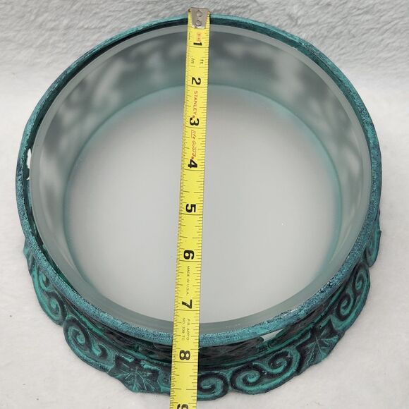 Vtg Partylite Retired Verdigris Ivy Garden 3-Wick Pillar/Candleholder P7362 NIB - Picture 4 of 10